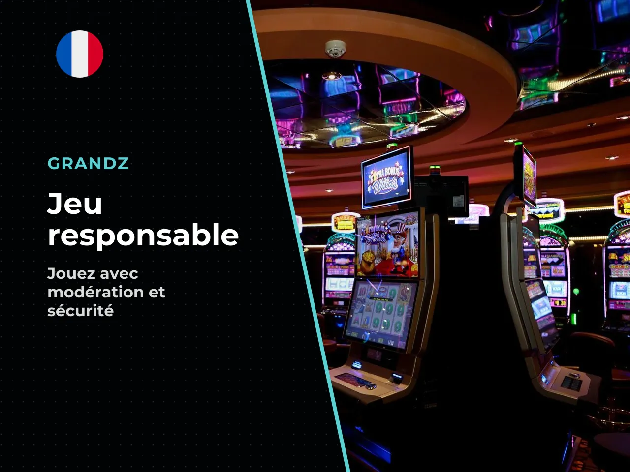 Jeu responsable rappels et contacts d'aide